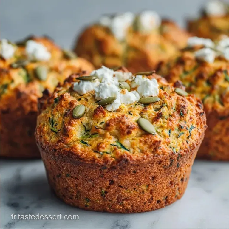 Muffins Courgette Ch&egrave;vre: C&oelig;ur Fondant