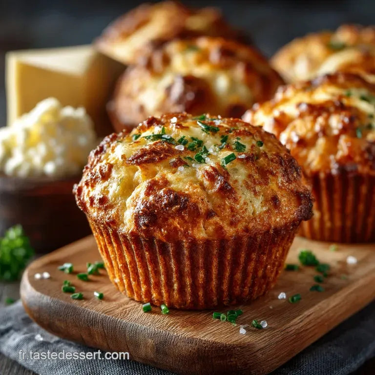 Muffins Sal&eacute;s Au Thon Ciboulette Et Vieux Gruy&egrave;re Le Moelleux Inratable presentation