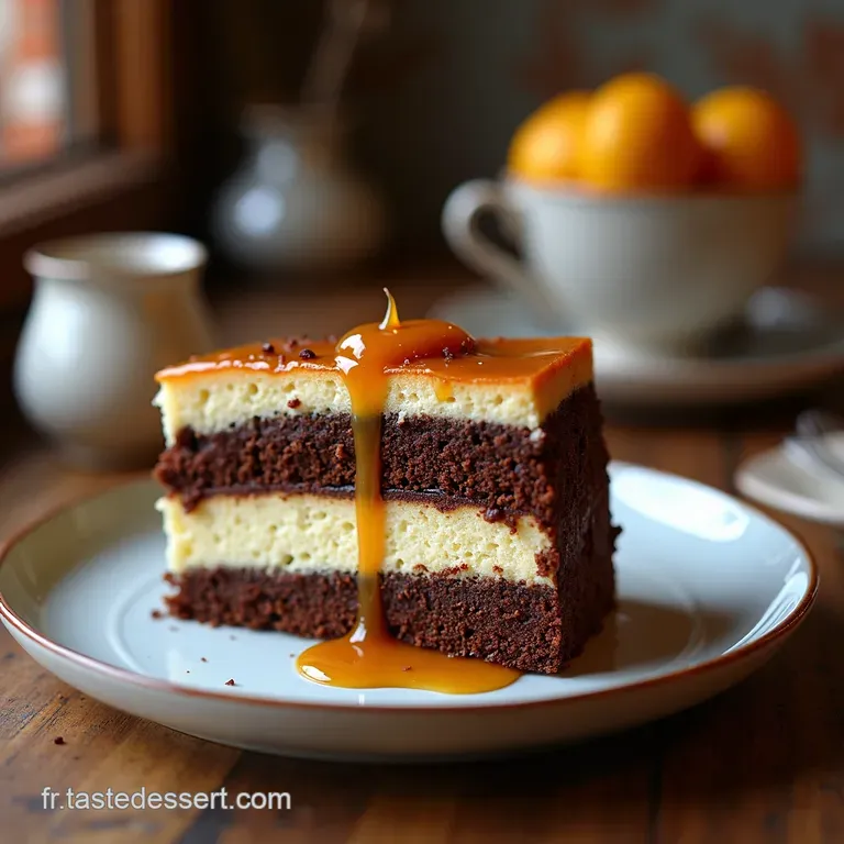 Naked Cake Chocolat Vanille Et Caramel Au Beurre Sal&eacute; presentation