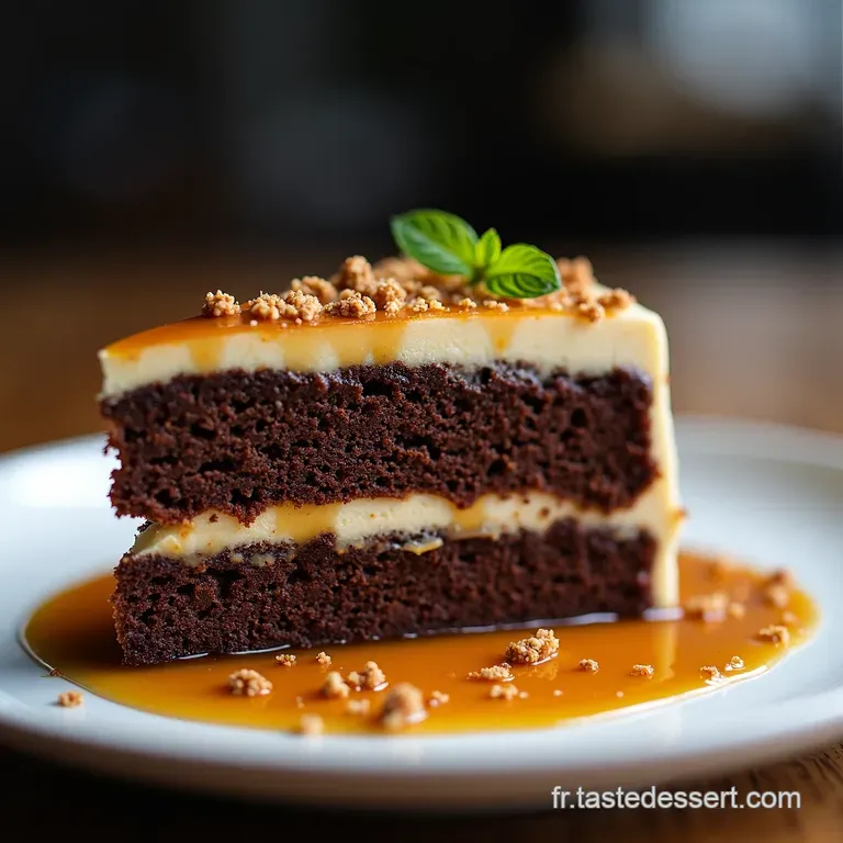 Naked Cake Chocolat Vanille et Caramel au Beurre Sal&eacute;