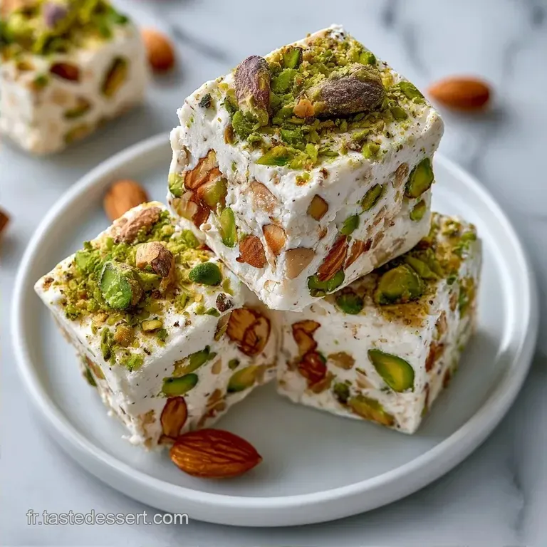 Nougat Glac&eacute; D &Eacute;t&eacute; Facile : Amandes et Pistaches