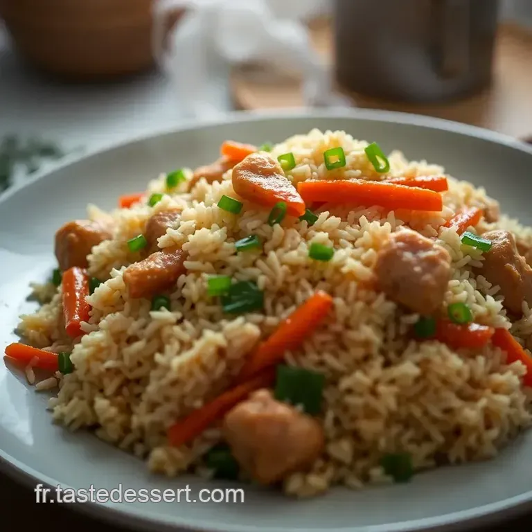 Nouilles Au Poulet Saut&eacute;es Au Wok Avec L&eacute;gumes Croquants presentation