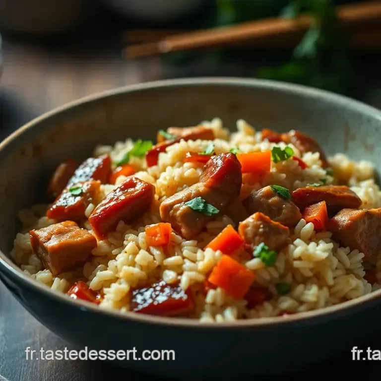 Nouilles au Poulet Saut&eacute;es au Wok avec L&eacute;gumes Croquants