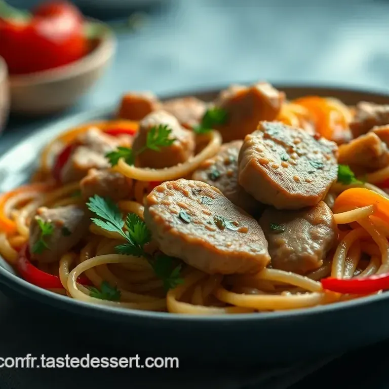 Nouilles Saut&eacute;es au Poulet : Un Classique de la Cuisine Asiatique