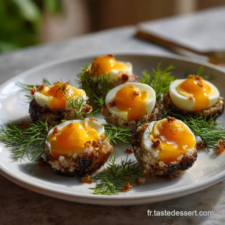 Oeuf de Caille Aperitif au Hareng Salin