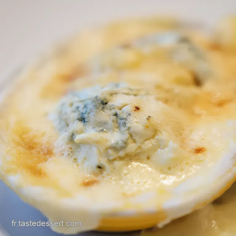 Oeufs Cocotte Au Gorgonzola Fa&ccedil;on Robuchon presentation