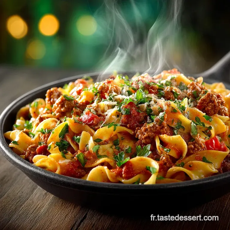 Rago&ucirc;t Minute OnePot Pasta &agrave; la Viande Hach&eacute;e et Basilic Frais