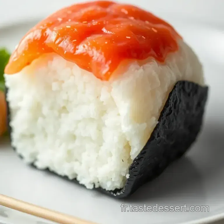 Onigiris V&eacute;g&eacute;tariens Express Au Shiso Rouge (Ou Furikake) presentation