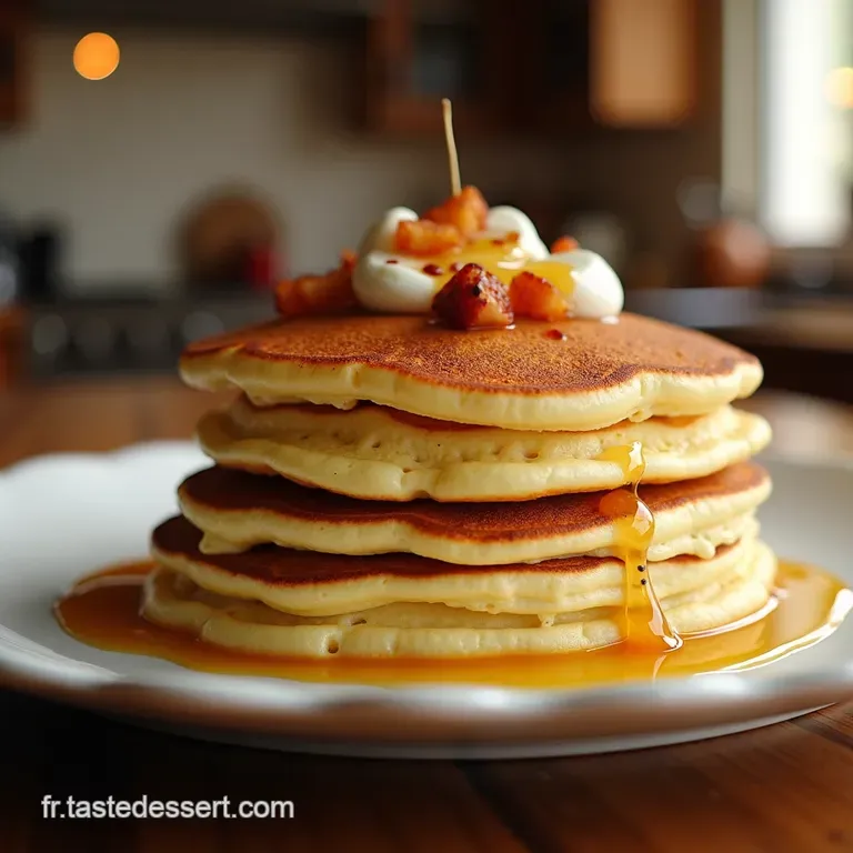 Pancakes Au Yaourt Ultral&eacute;gers La Recette Inratable Du Petit D&eacute;jeuner Ciel presentation