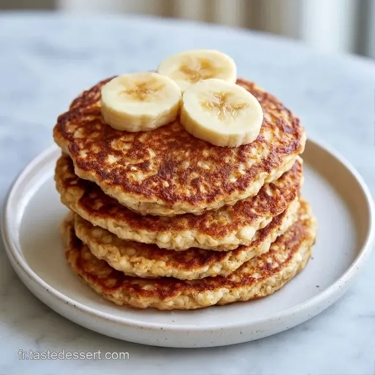 Assiette blanche pr&eacute;sentant des pancakes beiges, des baies rouges fra&icirc;ches et une touche de miel brillant et sucr&eacute;.