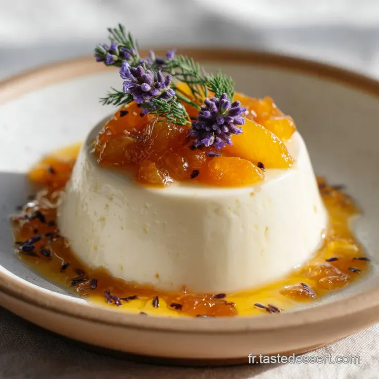 Panna Cotta compote de brugnons et miel : Cr&eacute;meuse et Solaire