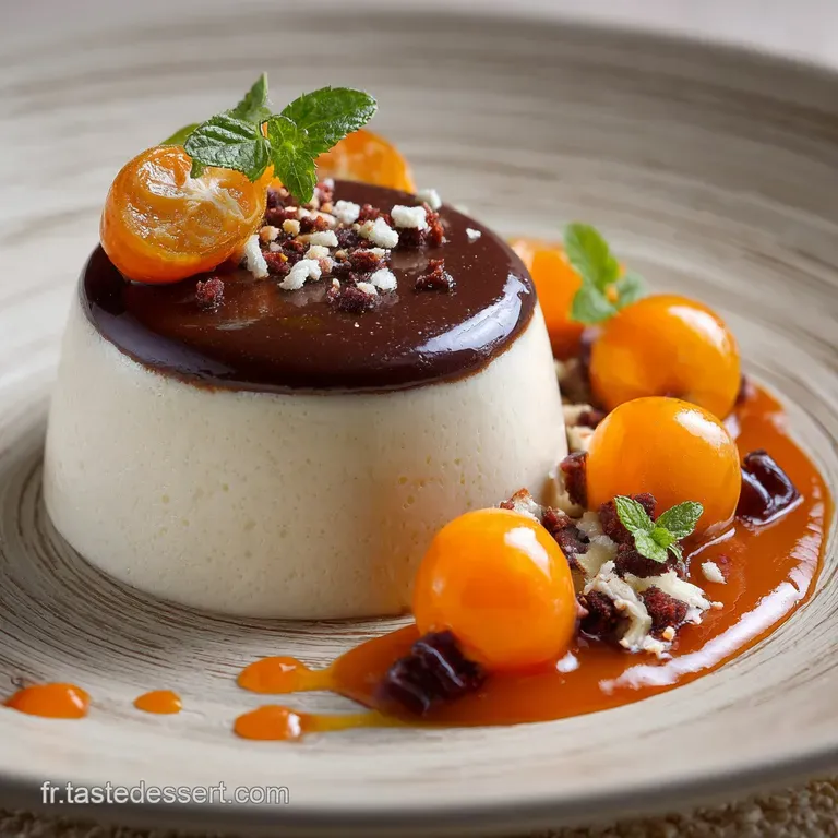 Panna cotta chocolat blanc et coulis de cl&eacute;mentine Le secret de lonctuosit&eacute;