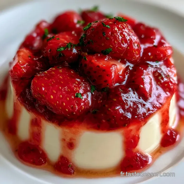 Panna Cotta Fraise Vanille: Maison et Velout&eacute;e