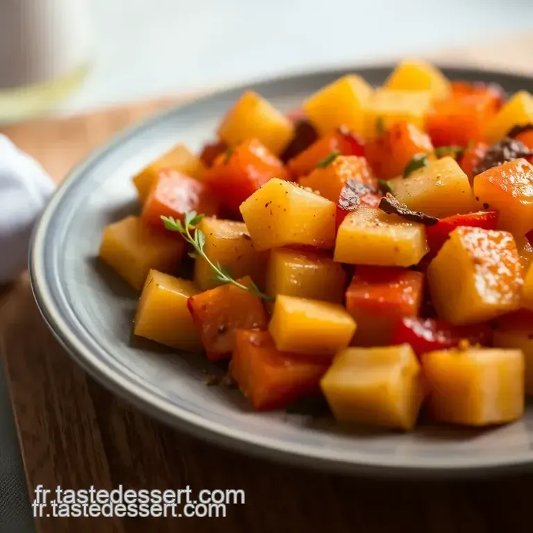 Patates Douces R&ocirc;ties Paprika Fum&eacute; Et Romarin presentation