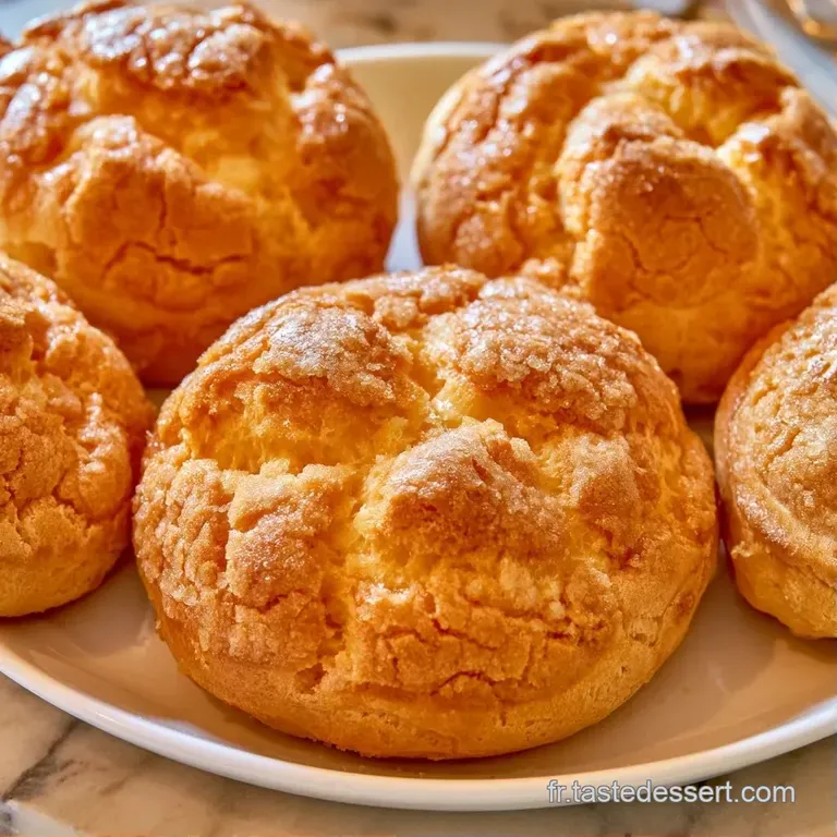 Quelques boules dor&eacute;es dispos&eacute;es avec soin sur une assiette blanche &eacute;pur&eacute;e, saupoudr&eacute;es de sucre glace fin.