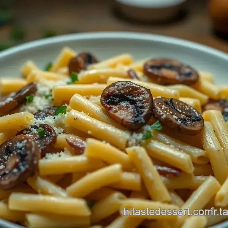 P&acirc;tes aux Champignons Cr&eacute;meuses &agrave; l Ail et aux Herbes