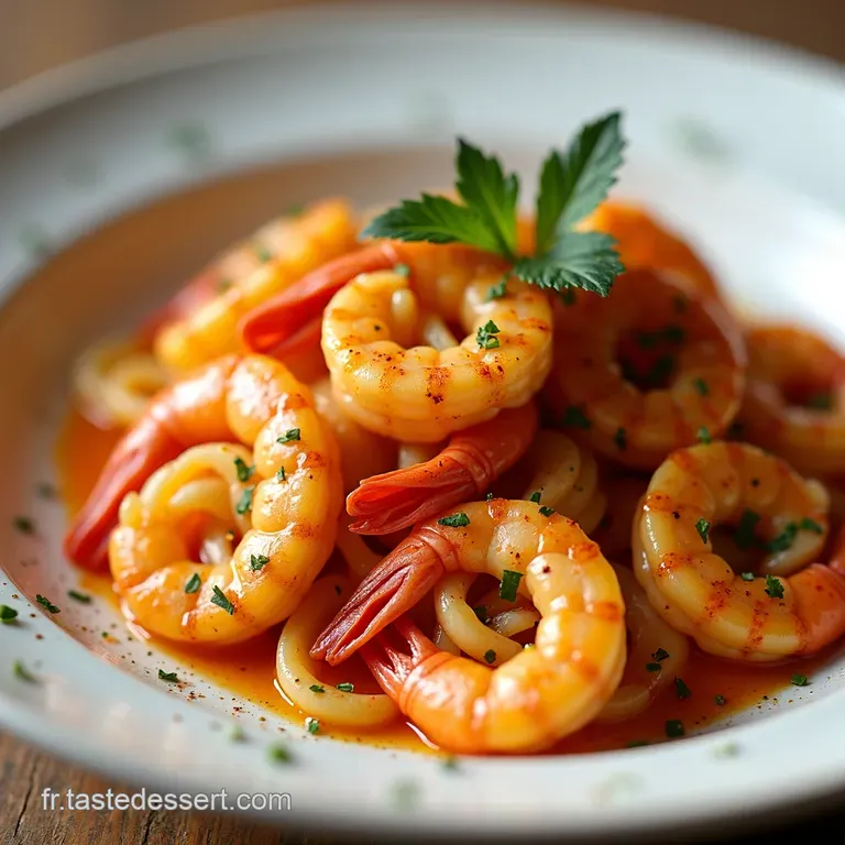 Les Festins de Marie Linguine Cr&eacute;meuses aux Crevettes Ail Citron et Paprika Fum&eacute;