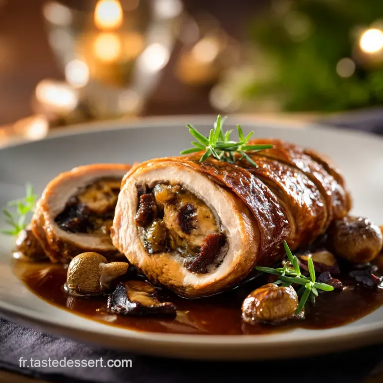 Recettes de No&euml;l : La Pintade Farcie Grande M&egrave;re Sauce aux Morilles