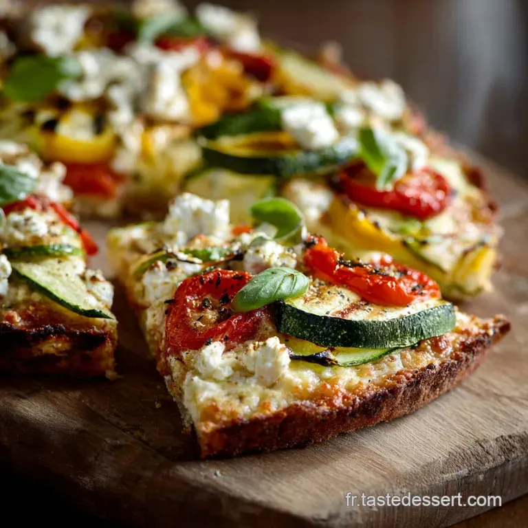 Pizza ArcenCiel V&eacute;g&eacute;tarienne &agrave; la Cr&egrave;me de Ricotta