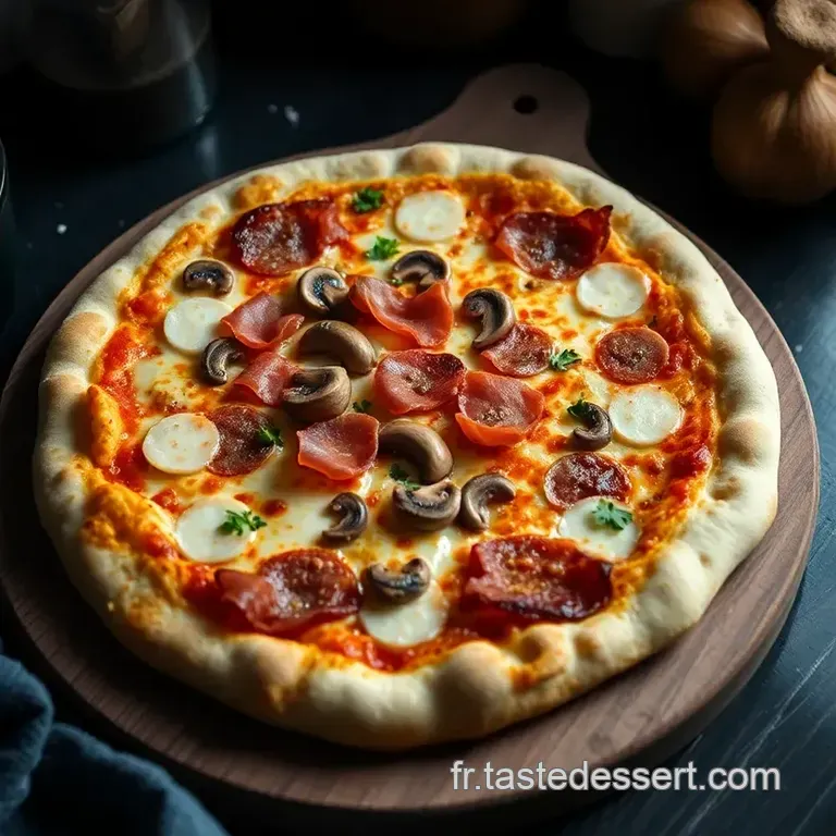 Pizza Aux Champignons Et Jambon &ndash; La Magie De L&rsquo;italie &Agrave; La Maison presentation