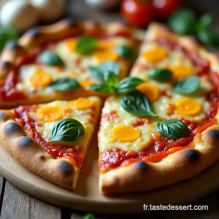 La Reine des Fromages Pizza Quatre Fromages Maison &agrave; la Cro&ucirc;te Croustillante