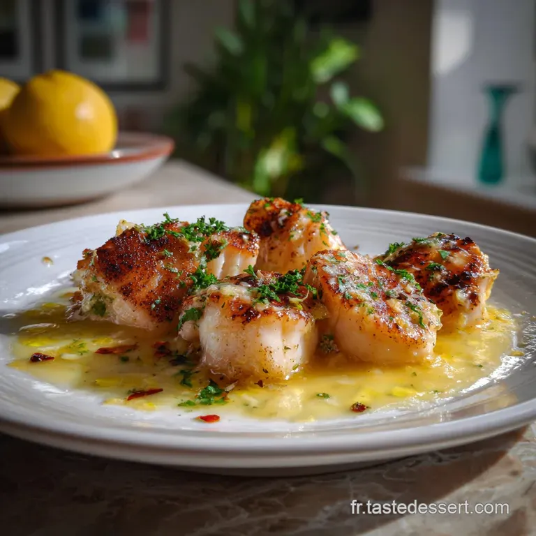 Recette No&euml;l Plat Poisson : Lotte et Saint-Jacques