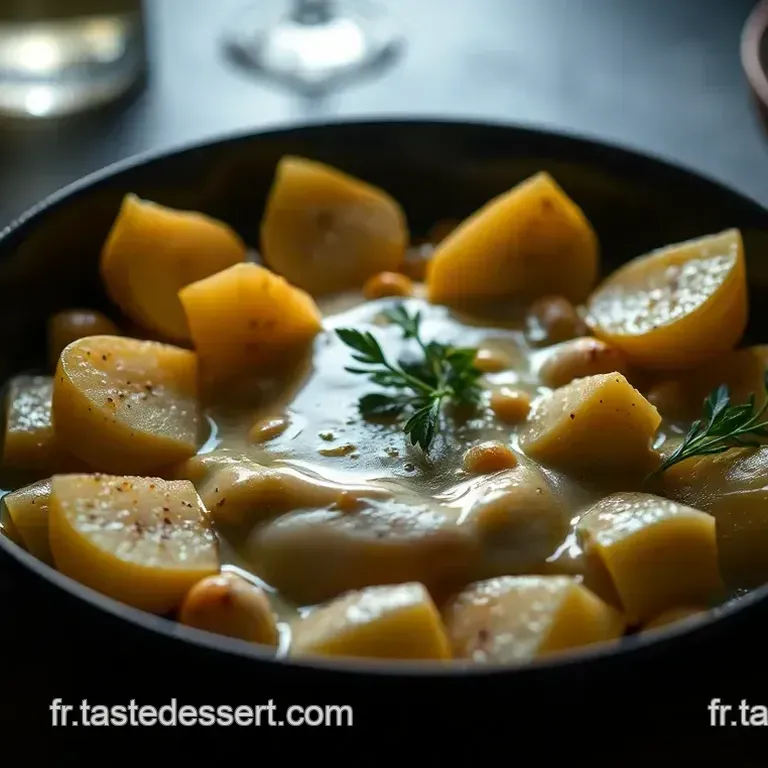 Poireaux aux Noix de Saint-Jacques en Sauce Cr&eacute;m&eacute;e