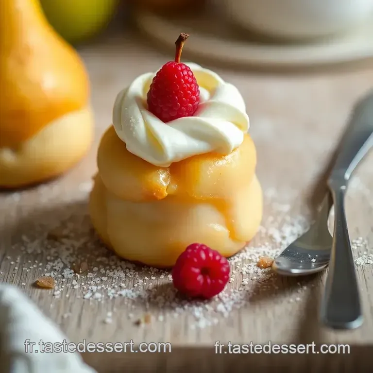 Poires Poch&eacute;es Au Vin Rouge &Eacute;pic&eacute; presentation