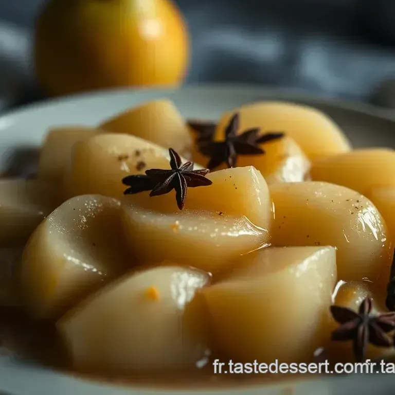 Poires Poch&eacute;es aux &Eacute;pices