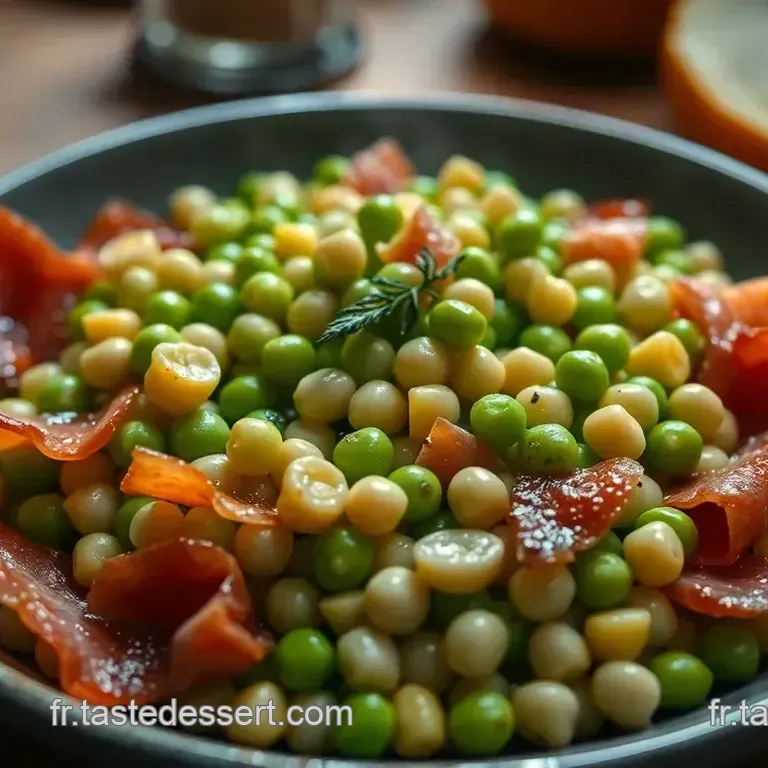 Pois Cass&eacute;s &agrave; la Moutarde et au Jambon