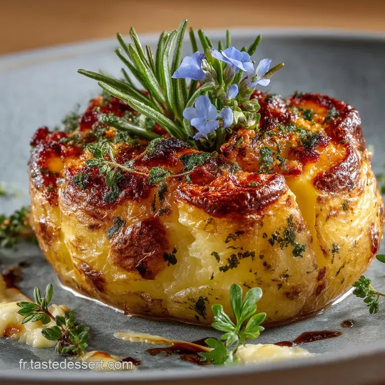 Le C&oelig;ur Fondant du Terroir Pommes de Terre Farcies au Comt&eacute; Cr&eacute;meux
