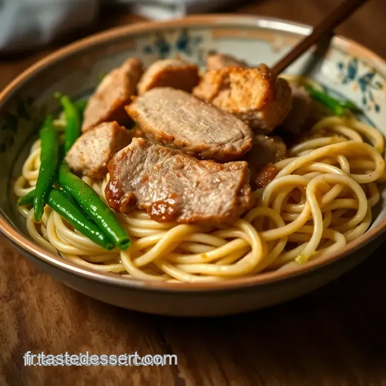 Poulet Aux Nouilles Chinoises : Un Plat Savoureux Et &Eacute;quilibr&eacute; presentation