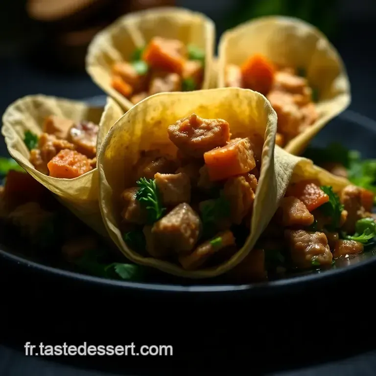 Poulet Chasseur Wraps presentation