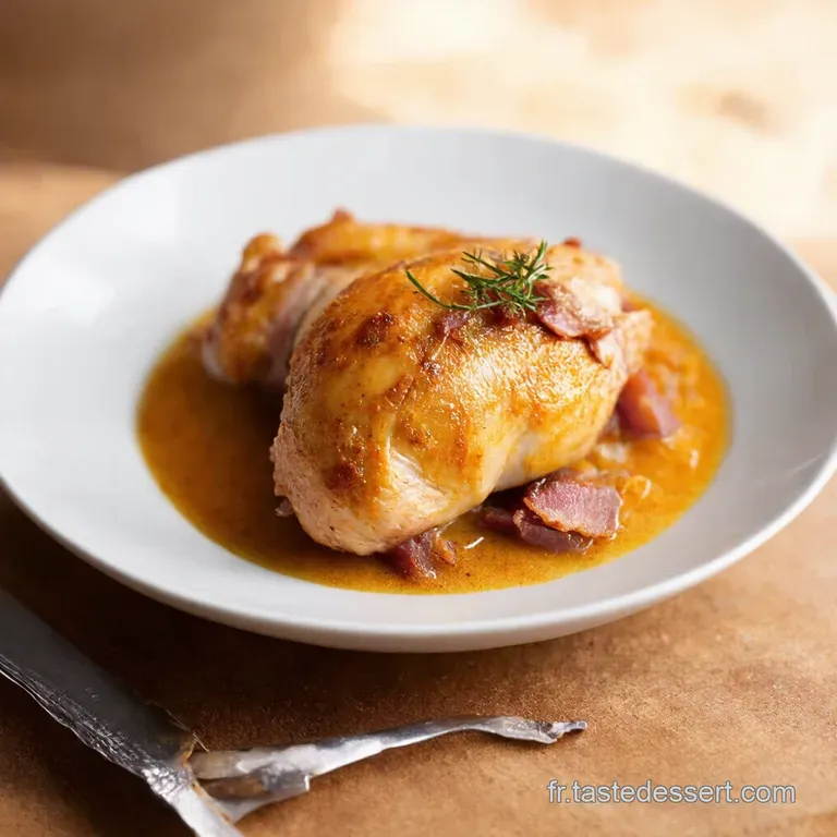 Poulet Cr&egrave;me aux Lardons Un Classique Revisit&eacute;
