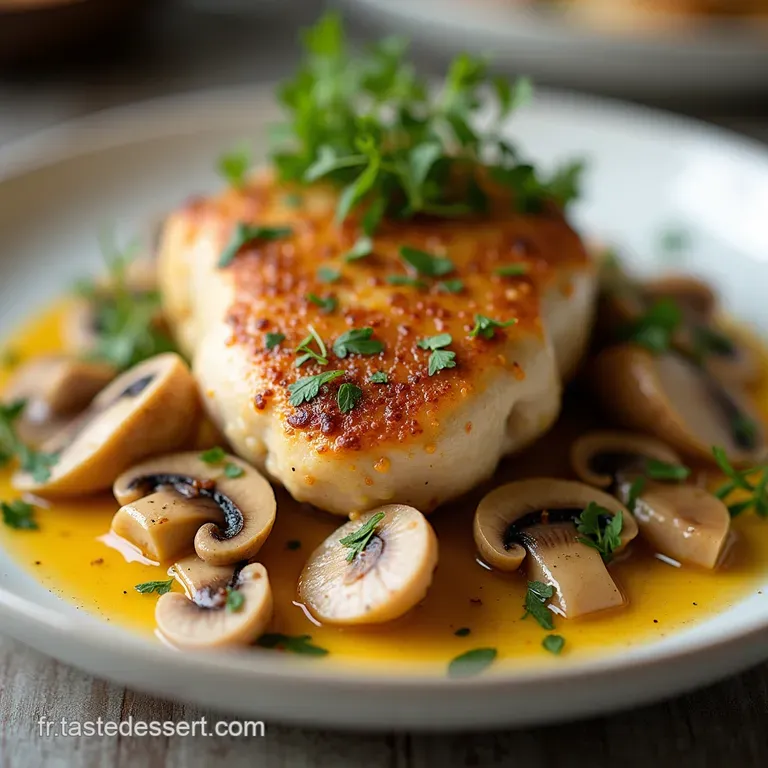 Poulet &agrave; la Cr&egrave;me et aux Champignons Le Velout&eacute; de GrandM&egrave;re