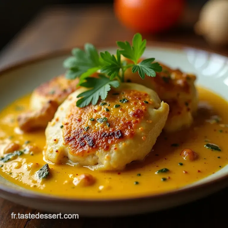 Le Secret De Mamans Poulet Fondant Au Curry Doux Et Lait De Coco presentation