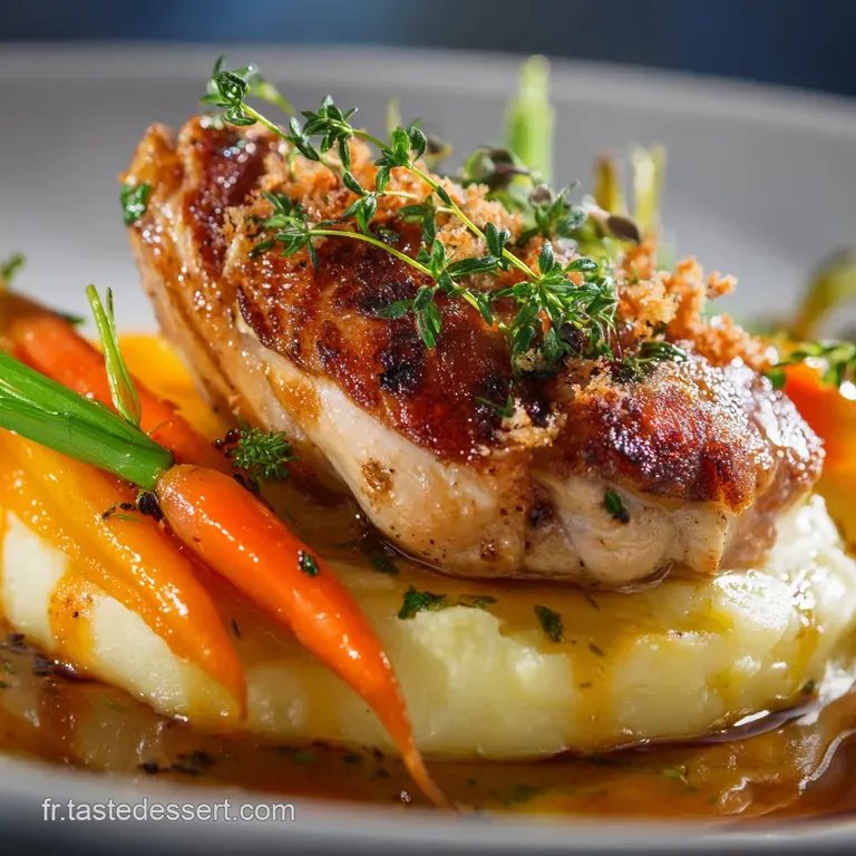 Poulet R&ocirc;ti du Dimanche Croustillant Juteux Pommes de Terre et Carottes