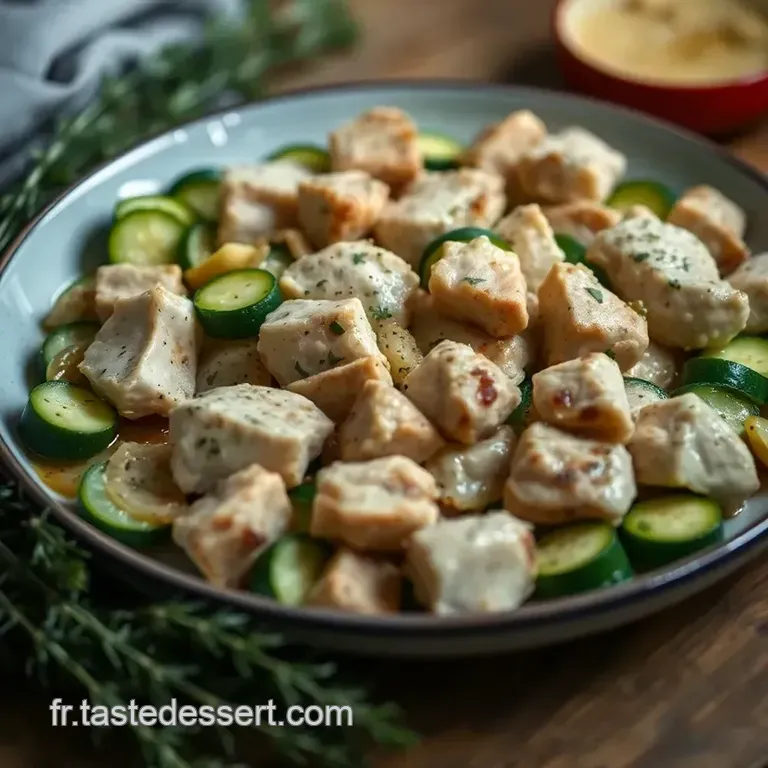 Poulet Saut&eacute; Aux Courgettes Et Herbes De Provence presentation