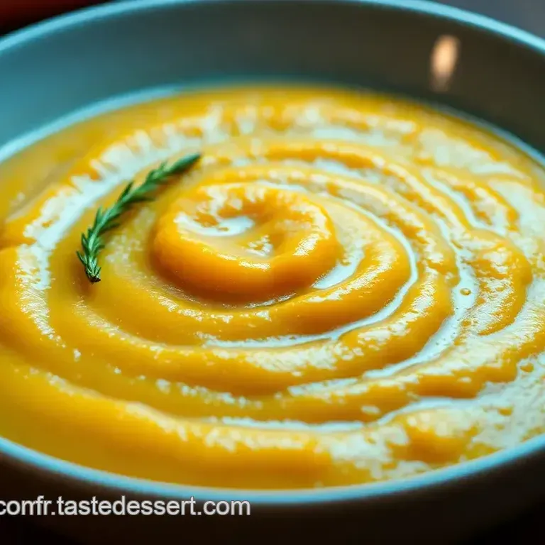 Pur&eacute;e de Carotte Velout&eacute;e avec un Soup&ccedil;on de Gingembre