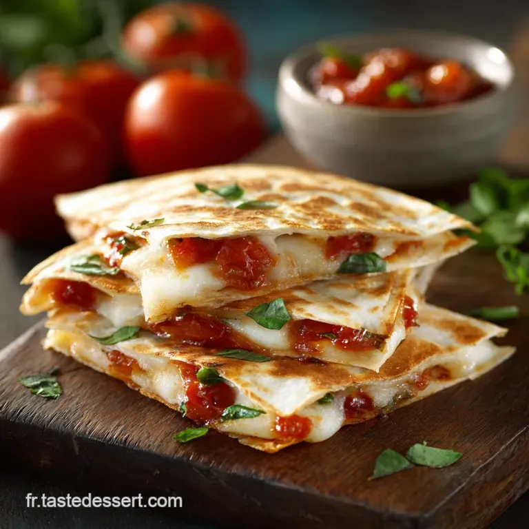 Quesadillas Tomate Mozzarella Express Le Soleil De Poche En 10 Minutes presentation