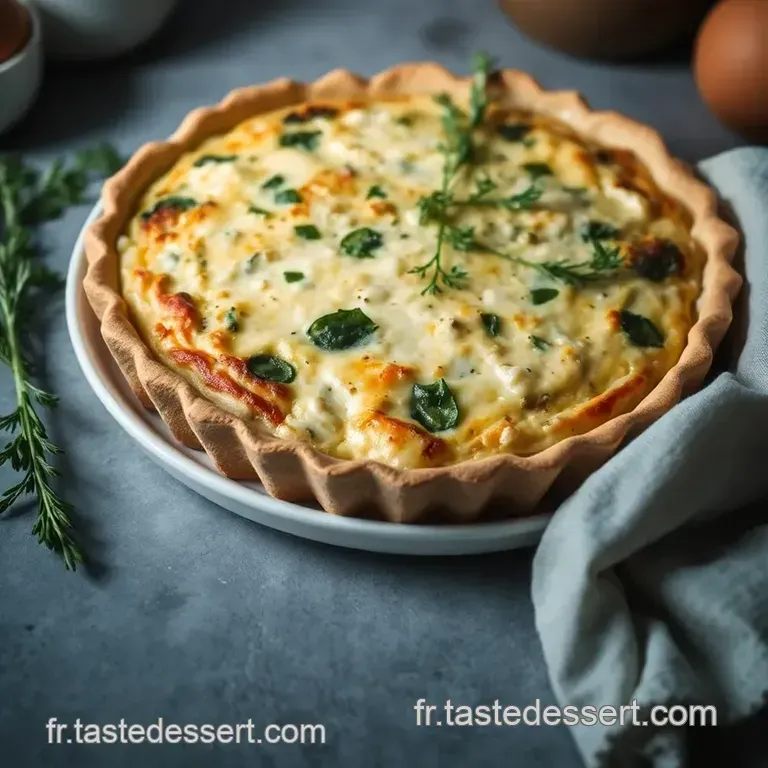 Quiche &Eacute;pinard Ricotta &ndash; La Magie De La Gastronomie Fran&ccedil;aise presentation