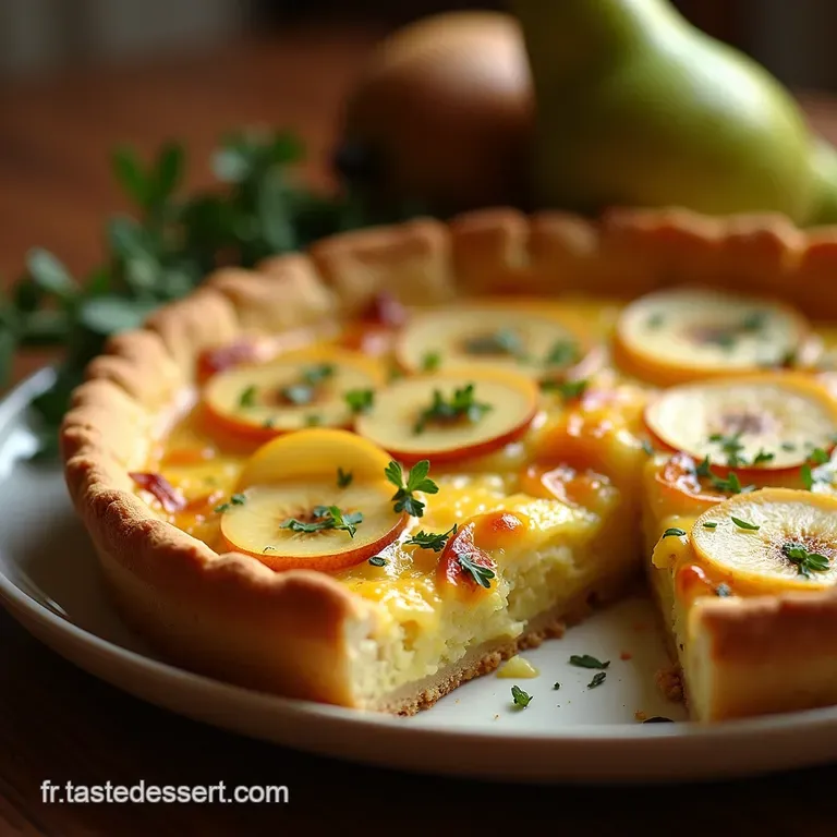 La Quiche Lyonnaise Aux Poireaux Et Sa P&acirc;te Bris&eacute;e Maison presentation