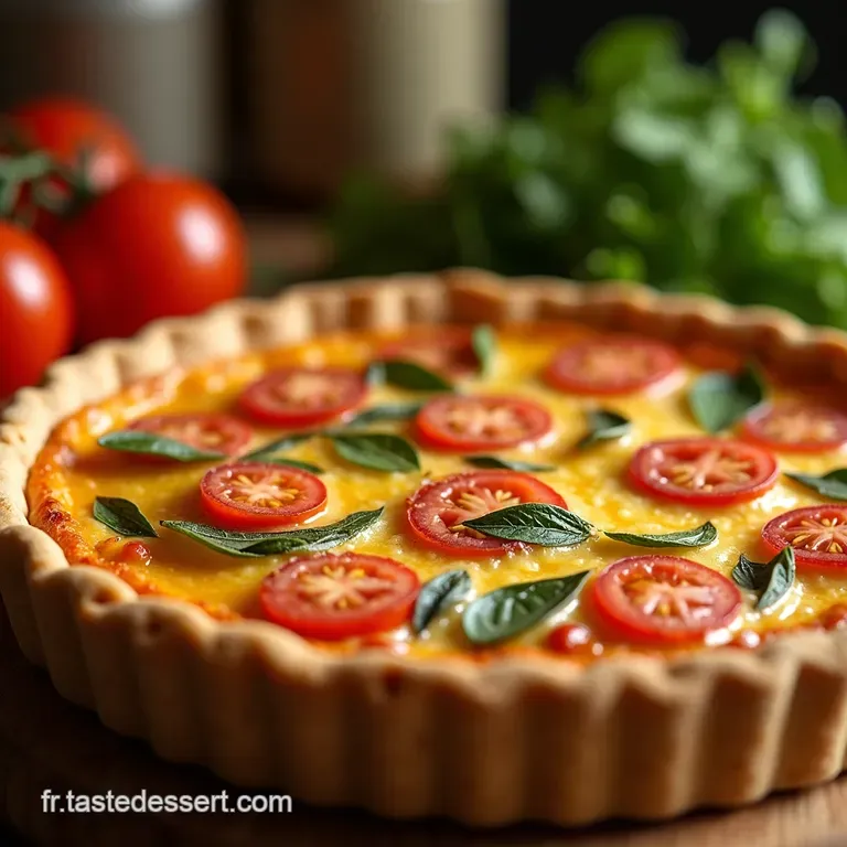 Quiche Sans P&acirc;te Au Thon Et Tomate presentation