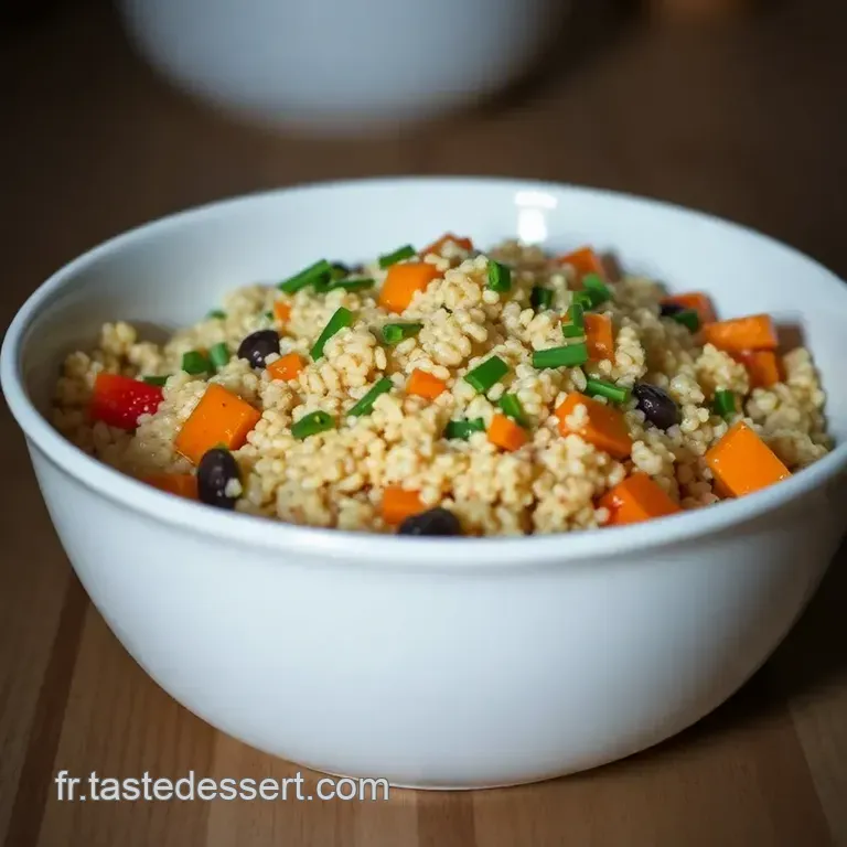 Quinoa Aux L&eacute;gumes Saut&eacute;s Et Sauce Soja presentation