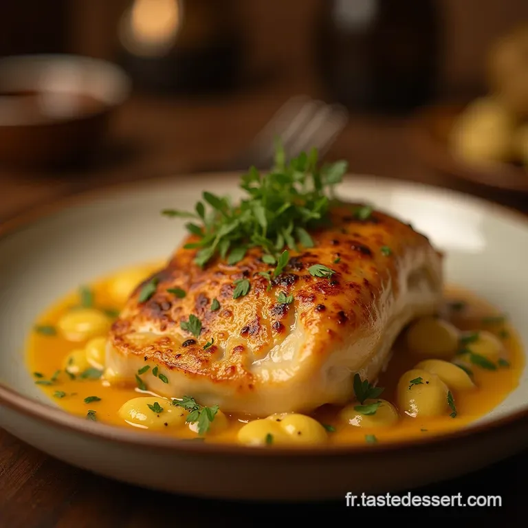 Le Classique Revisit&eacute; Rago&ucirc;t De Volaille Cr&eacute;meux Aux Douces Quenelles De Tradition presentation