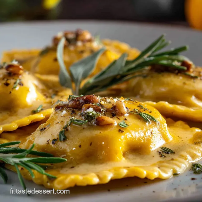 Recettes &agrave; base de courge Raviolis Butternut au Beurre Noisette et Sauge
