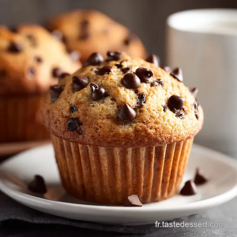 A single, perfectly domed muffin, flecked with berries, sits on a linen napkin beside a steaming cup. Warm and inviting.