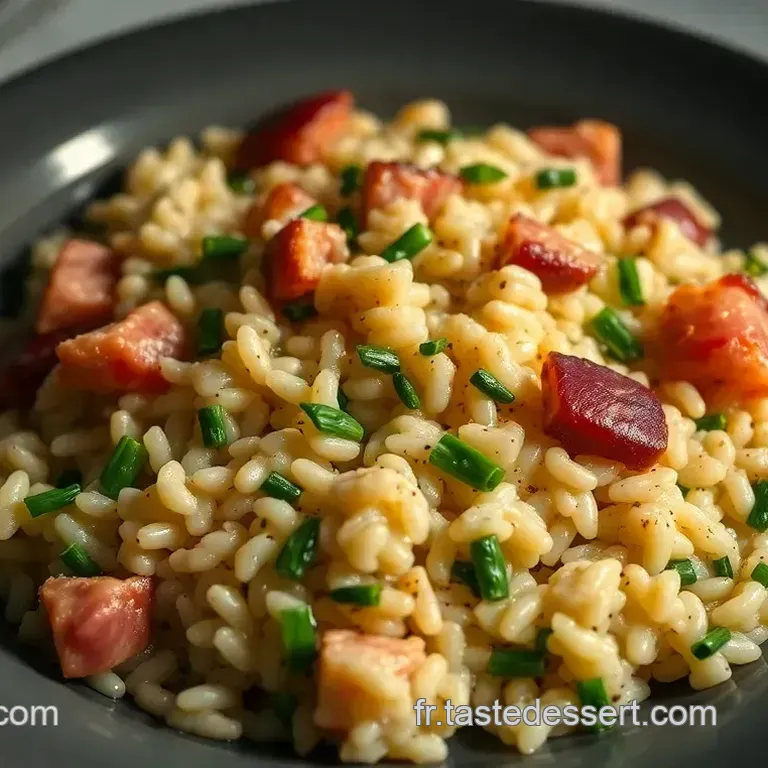 Risotto Printanier aux &Eacute;pinards Parmesan et Croustillant de Jambon de Parme