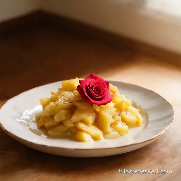 Roses Feuillet&eacute;es Aux Pommes Perle En Sucre presentation