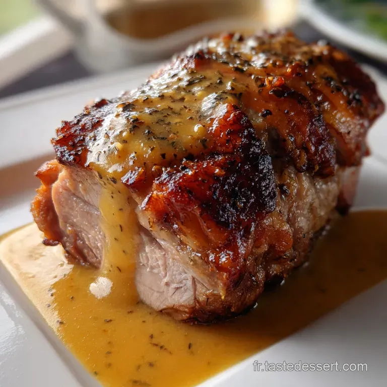 R&ocirc;ti De Porc Moutarde : Saisir Et R&ocirc;tir Pour Un Moelleux Parfait presentation